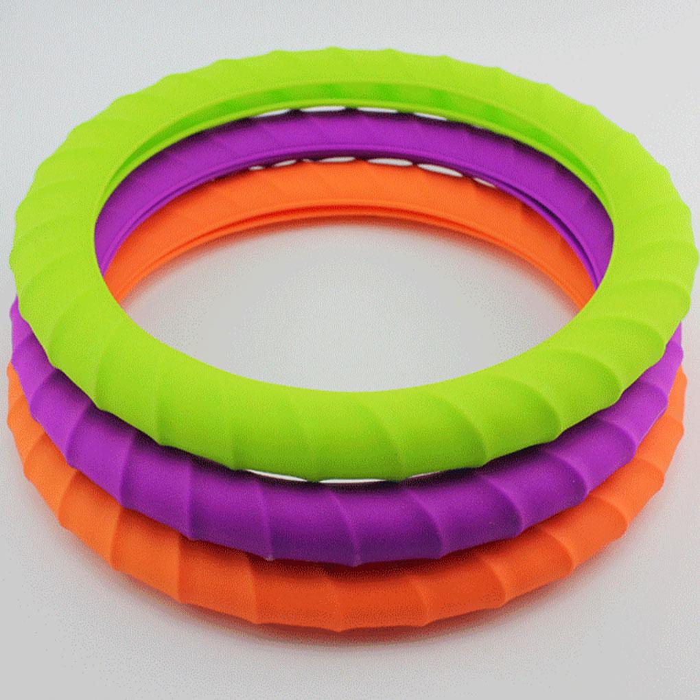 36-40cm Funda Universal de Silicona para Volante de Coche Elástica Tipo Guante Textura Suave Multicolor Auto Decore Fundas Accesorios