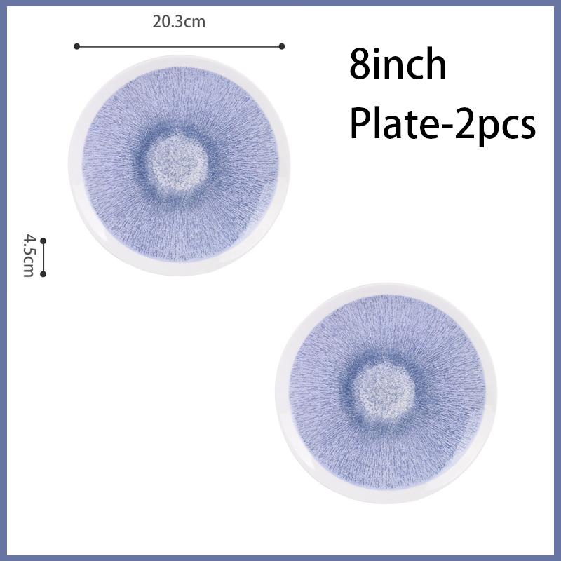 Fioletowe Źrenice Wzór Ceramika Zastawa Stołowa Chińska Starożytna Talerz na Przekąski Owocowe Miseczka do Przypraw Naczynie na Masło Zastawa Stołowa Kuchenna