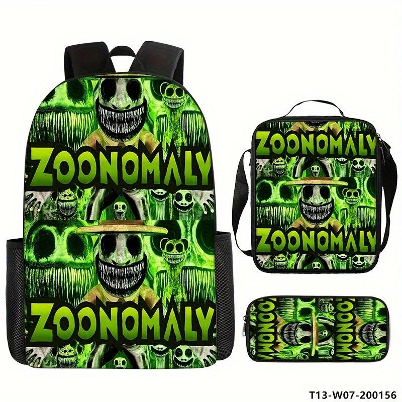 Luxury Popular Funny Novelty zoonomaly 3D Printed 3pcs/Set pupil School Bags Laptop Daypack Backpack Lunch bag Pencil Case
