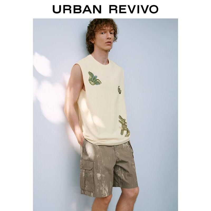 UR2026 Men s Casual Cotton Print Tank Top XS