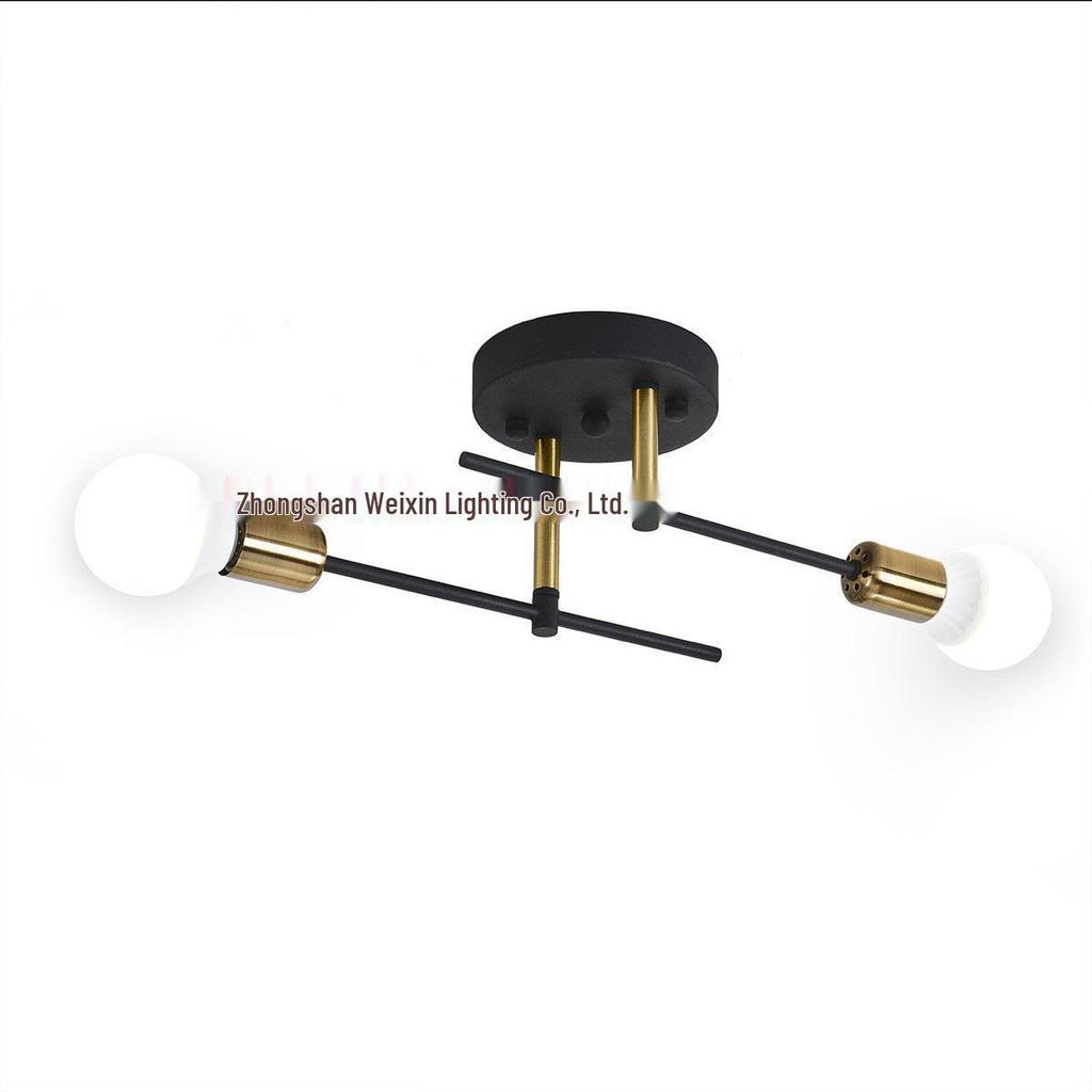 Nordic Wrought Iron LED Ceiling Light for Bedroom, Corridor, and Study