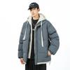 Fake two-piece cotton clothes, couple's winter outdoor hooded jacket, windproof and cold-proof, the same for men and women