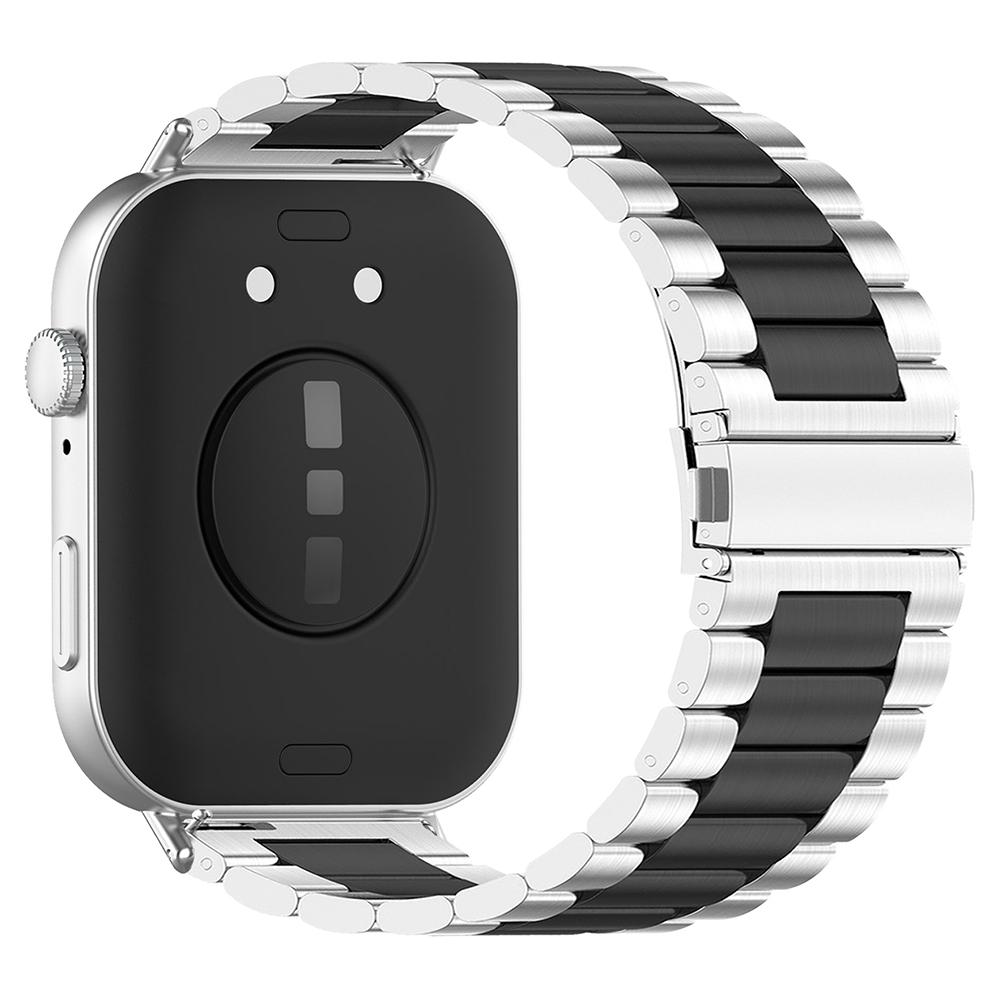 

Для Huawei Watch Fit 3 Замінний ремінець Розумний годинник Ремінець з нержавіючої сталі з інструментом Silver+Black+Silver
