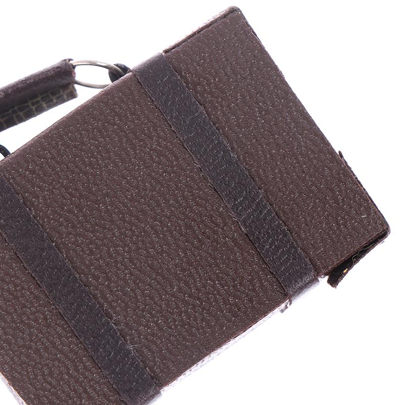 1:12 Miniaturní kufřík pro panenky Vintage dřevěný kufřík Mini úložný box