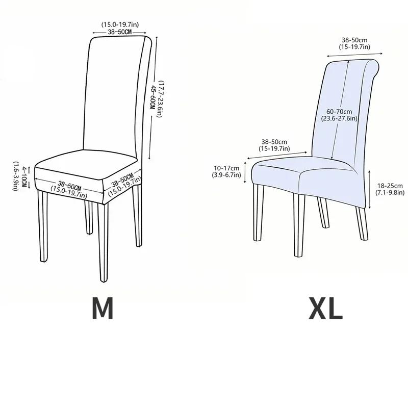 Thickened Autumn Jacquard Chair Covers Backrest Covers Stretch Spandex Dining Room Seat Cover Protector for Home Kitchen Hotel