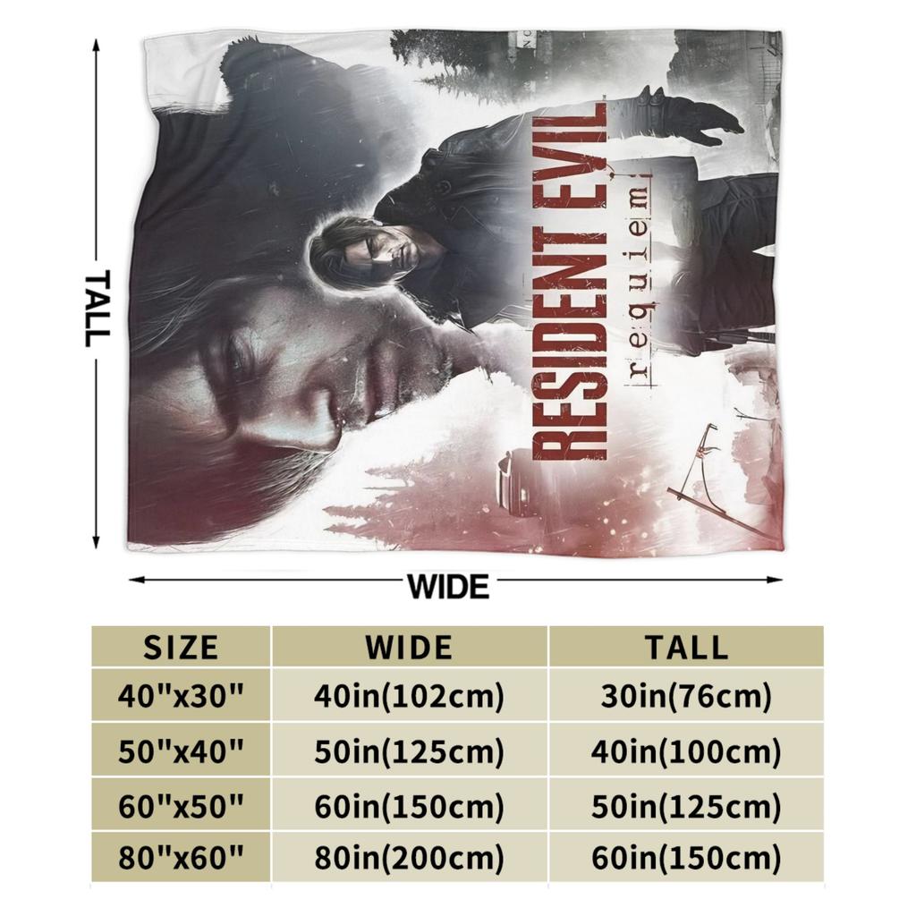 Residents Evils 9  Throw Blanket for Couch Games Soft Fuzzy Plush Blanket 50x60 Inch Multiple Sizes Bedspreads for All Seasons