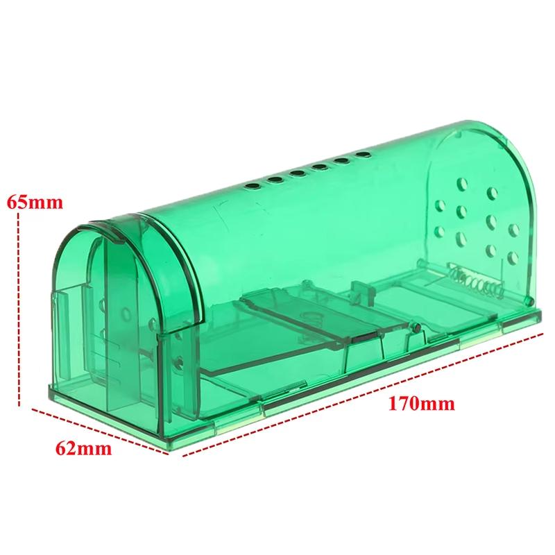 1pcs Human Mouse Traps Reusable Indoor Outdoor Mouse Trap with Cage Brush Rodent Trap High Sensitive Death for Indoor/Outdoor