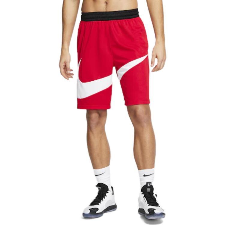 Nike Pantaloncini Sportivi Casual Traspiranti con Logo Grande da Uomo Rossi BV9386-657