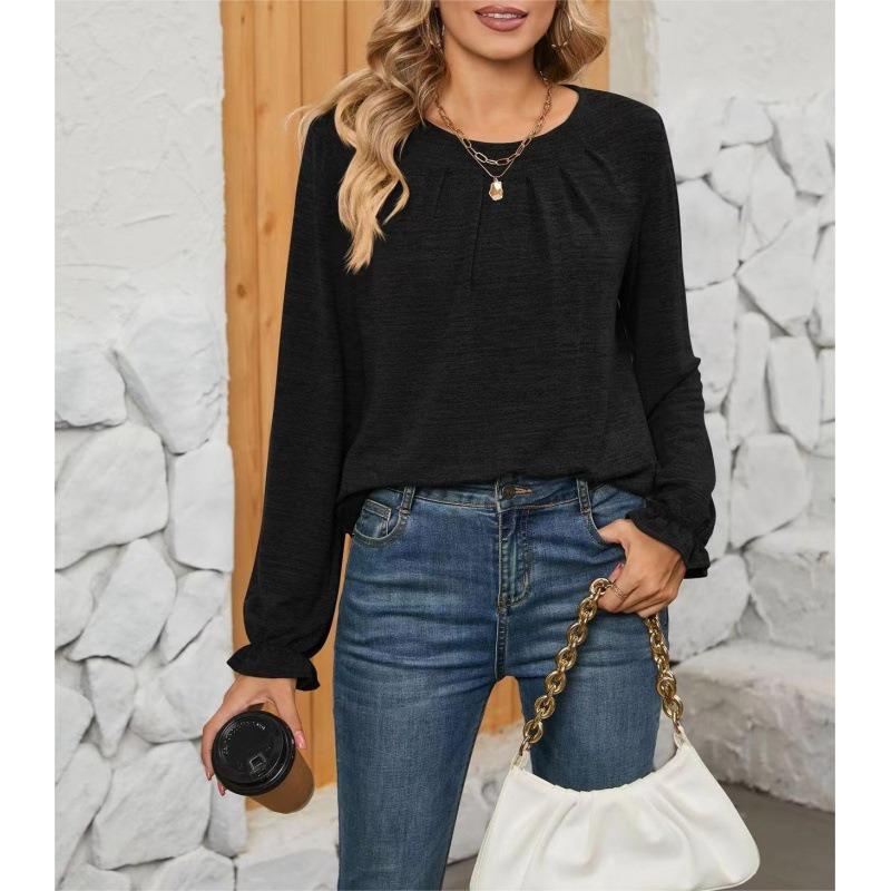 Women S Casual Round Neck Long Sleeve T Shirt