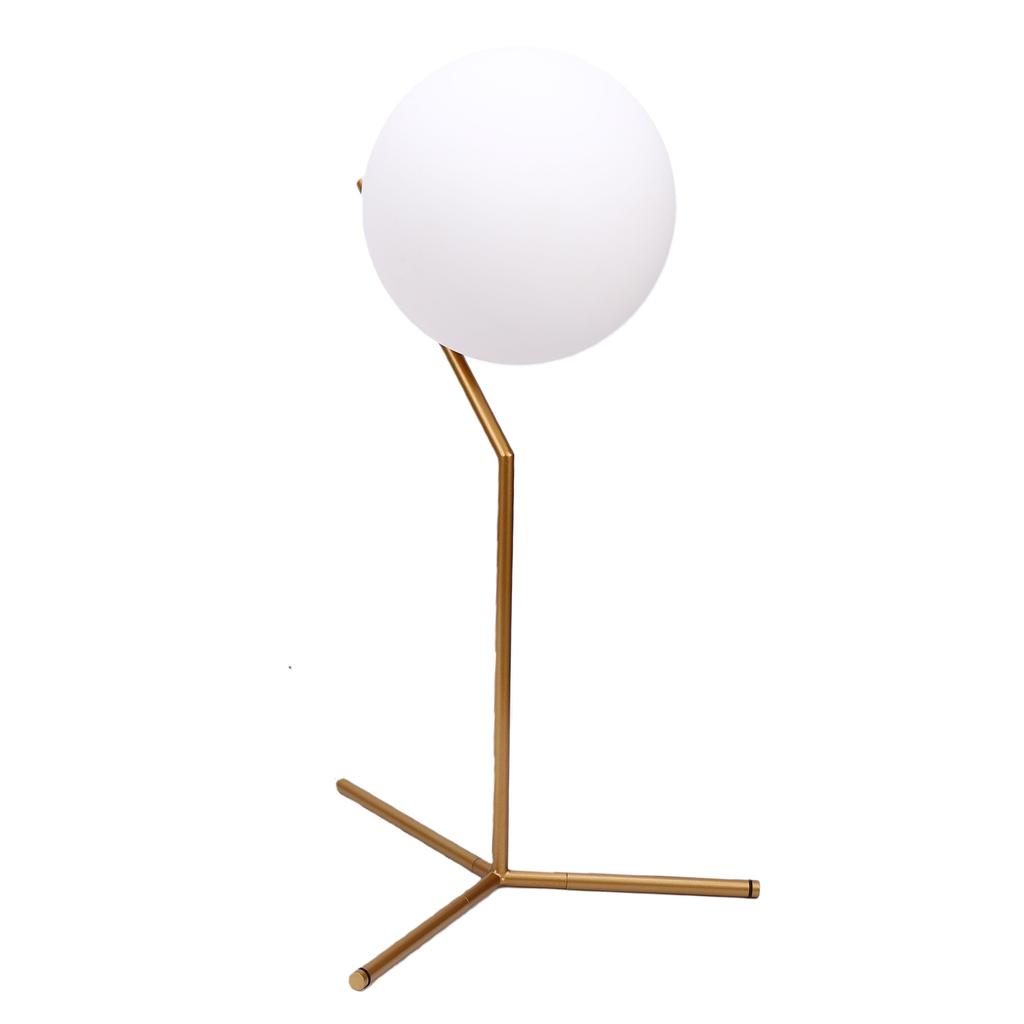 Globe Table Lamp Aluminum Minimalist Modern LED Table Lamp with Glass Shade for Dorm Living Room Bedroom