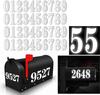 Kattykitty 50 Pcs White Mailbox Numbers for Outside, 4 Inch | Vinyl Waterproof Mailbox Number Stickers, Address Numbers for House, House Numbers for