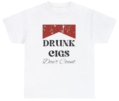 Sigarette Da Ubriaco Non Contano Maglietta Divertente Festa Freccette Alcol Giorno Bere Umorismo T-shirt