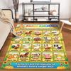 Farm Animals Illustration Rug Non-slip rug suitable for living room and bedroom sofas.