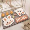 Cartoon Faux Cashmere Washable Door Mat - Dirt-resistant & Water-absorbing Bathroom Floor Mat