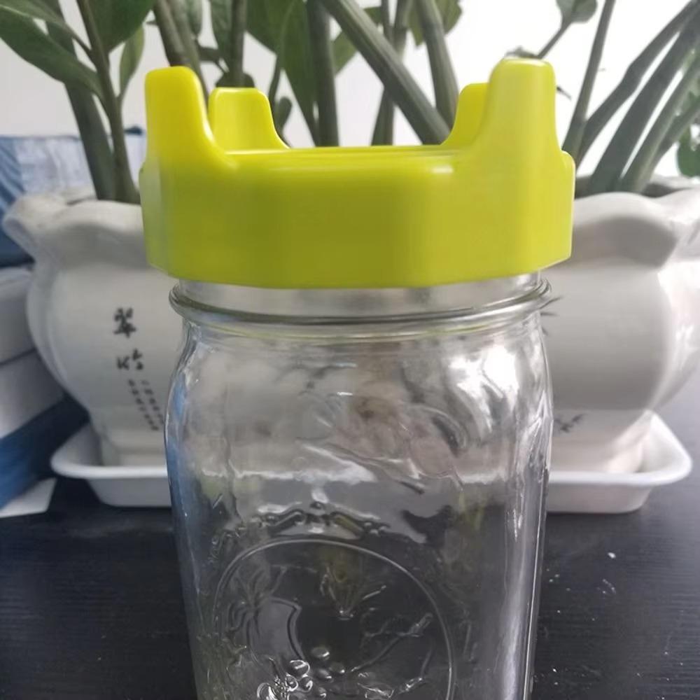 2pcs ABS Mason Jar Sprouting Lid 86mm Filter Cover Vegetable Seed Growing Lid  Wide Mouth Jar