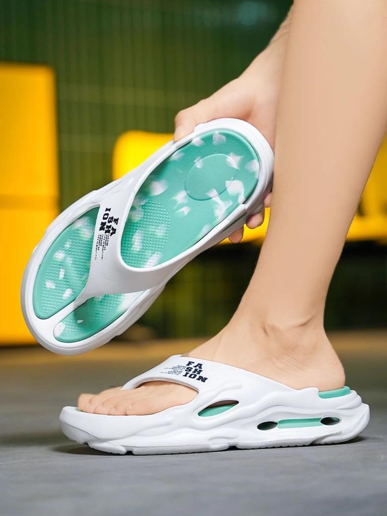 Beach Men's Shoe Shiatsu Platform Slides Flip Flops Y2k Fun Pvc Low Price Rubber Designer Luxury Clappers 2025 Eva Male Slipper