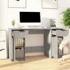 VidaXL Desk with Side Cabinet Concrete Grey Engineered Wood 3115911