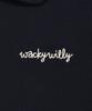 WACKY WILLY Women'S Typo Logo Half-Zip Short Sleeve Dark Navy
