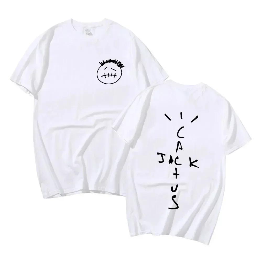 Mode Hip Hop T-Shirt Lässiges T-Shirt Rapper Cactus Jack Musikalbum T-Shirts Unisex und Unisex Lässige Y2k Oberteile Ästhetische Kleidung