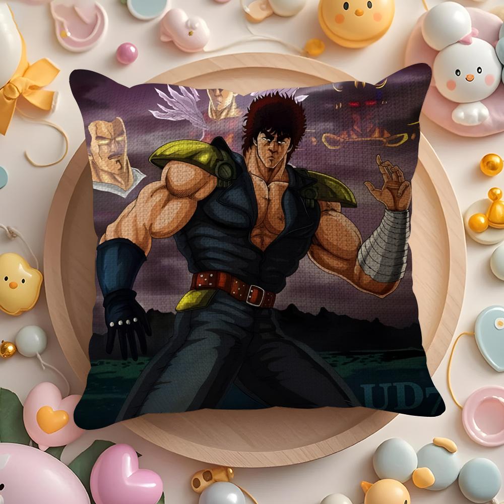 Anime Hokuto no Ken-Japanese Comics Pillow Case Pattern Printed Pillowcase for Living Room Sofa Cushion Cover & Bedroom Decor