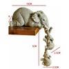 3 Pcs/set Elephant Ornaments Resin Crafts Home Decorations Elephant Pulling Baby Elephant Creative Ornaments Decorations
