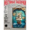 Vintage Sailing Ship Nautical Map Metal Wall Art Decor 20x30cm