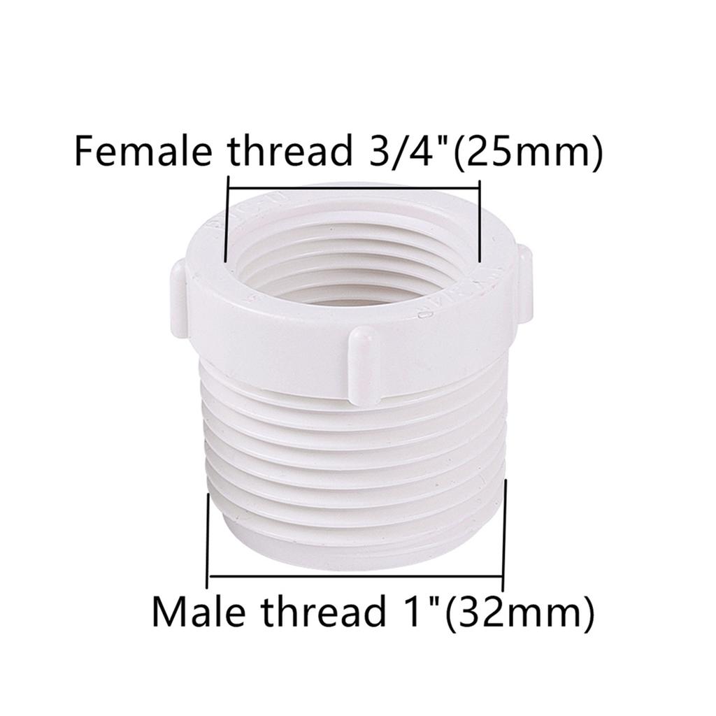 1" 3/4" 1/2"1” Thread Fittings Plastic Fittings Threaded Pipe Fittings Adapter Garden Irrigation Water Fittings