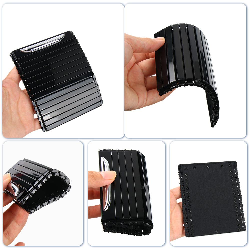 ABS Black Car Center Console Cup Holder Sliding Shutter Cover Roller Blind C2D60258 for Jaguar XJL 10-19 Interior Accessories