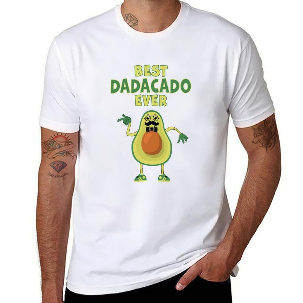 Best Dadacado Ever Funny Fathers Day Avocado Dad Daddy Tshirt Comfortable Daily Wear Tee
