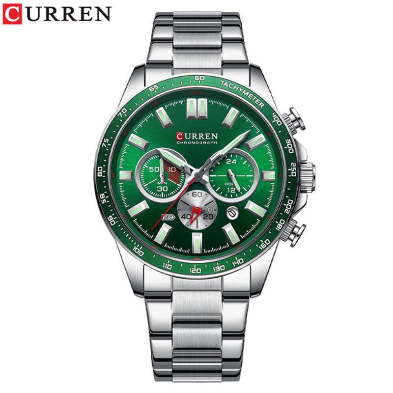 Curren 8418 Men s Multi-function Quartz Watch with Calendar and Steel Band