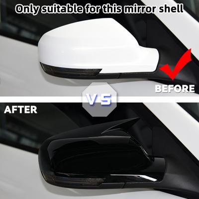 For Mazda 6 2013 2014 2015 2016 Car Rearview Side Mirror Cover Wing Cap Housing Shell Trim ABS Carbon/Black