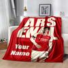 Arsenal Fan Artwork Blanket Comfortable Great for Livingroom Bedding Couch Four Seasons Universal Digital Print