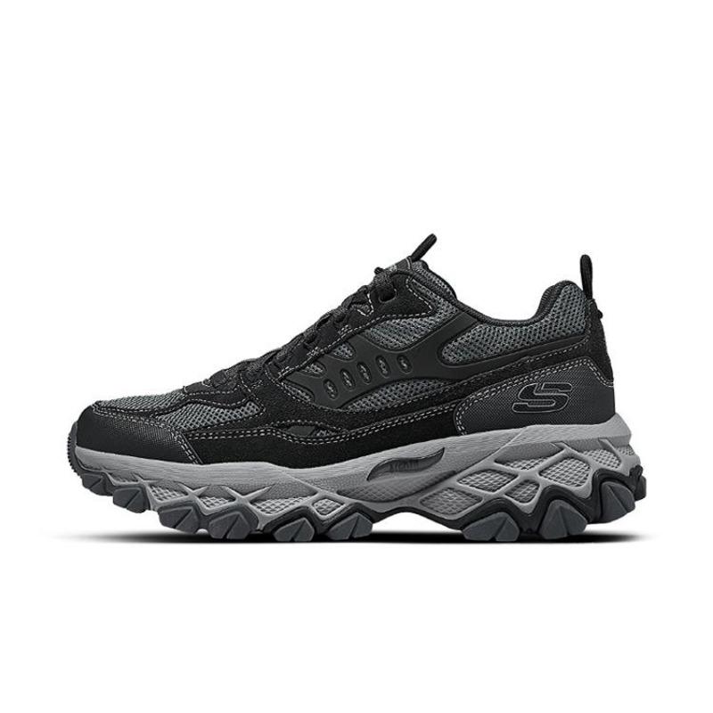 Skechers Outdoor Men Thick Sole Versatile Low Top Lightweight Outdoor Hiking Shoes Dark Gray 237357-DKGY9 39.5