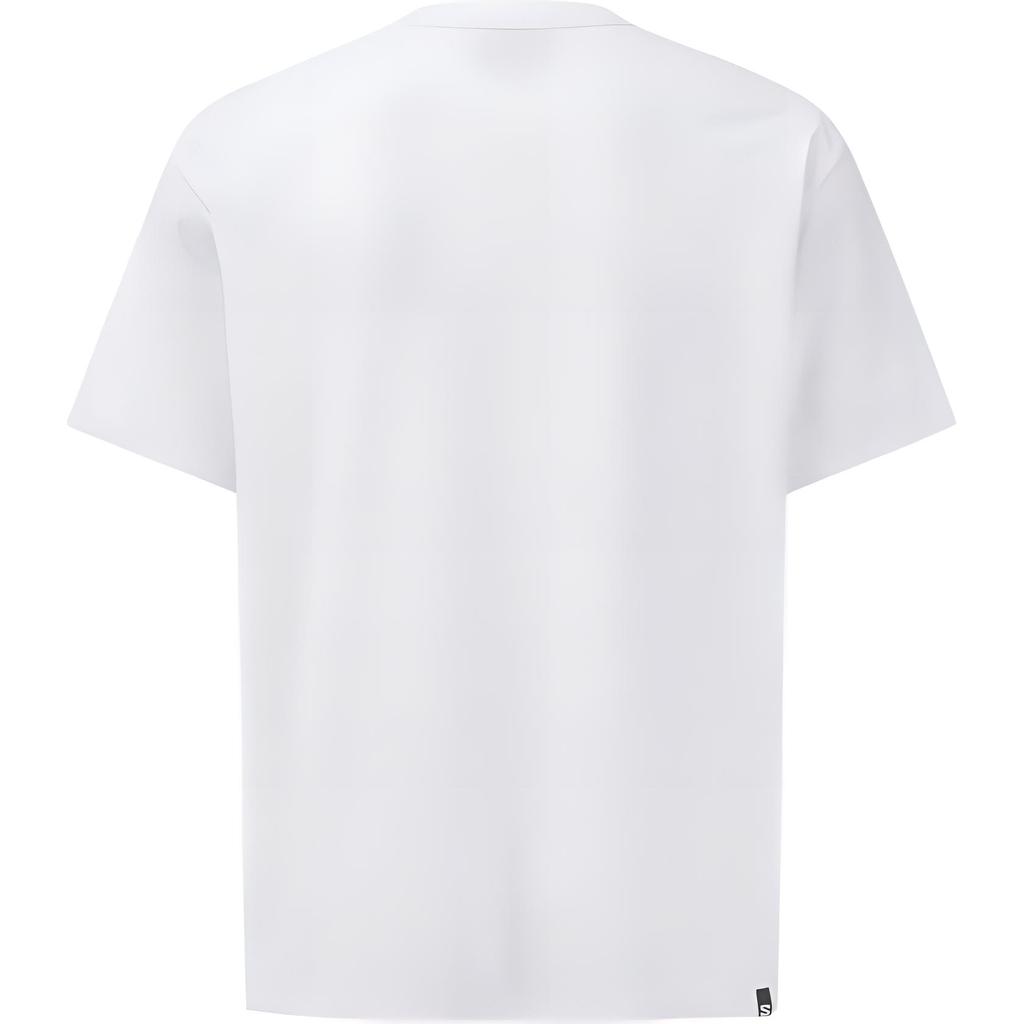 Salomon Logo Round Neck Loose T-Shirt Men Tops White C28059