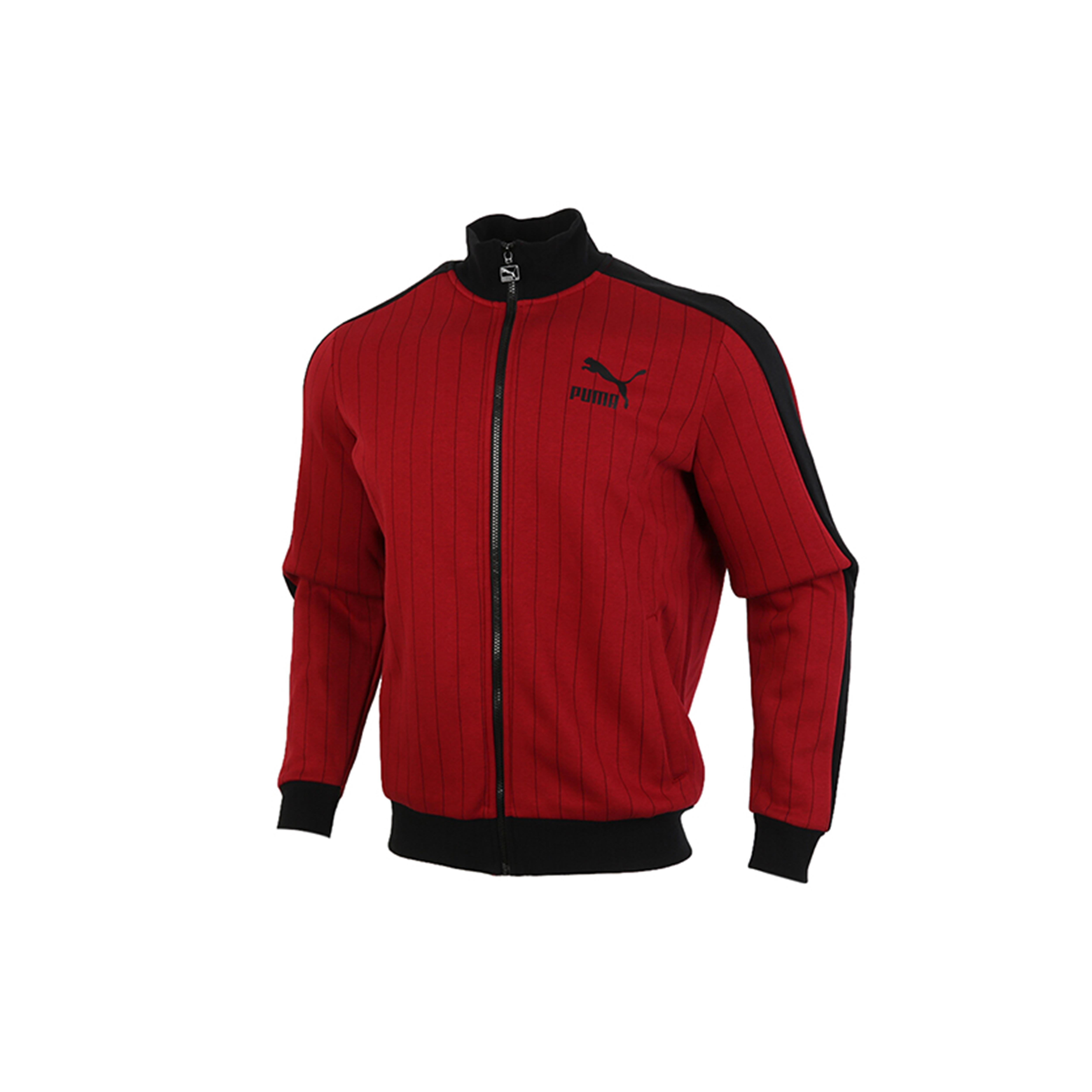 PUMA Pinstripe Jacket Red Men s 530177-50 XS