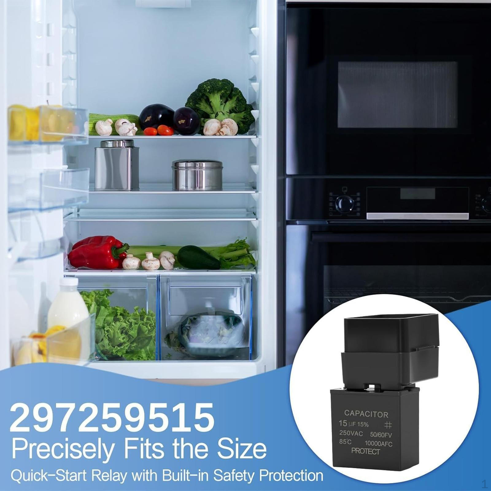 Compressor Start Relay 297259515 Fridge Parts Accessory Replaces Part Upgraded Refrigerator Thermal