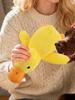 Dog sleeping with a dog hug duck toys to relieve boredom of little yellow duck pet interactive plush doll pet supplies