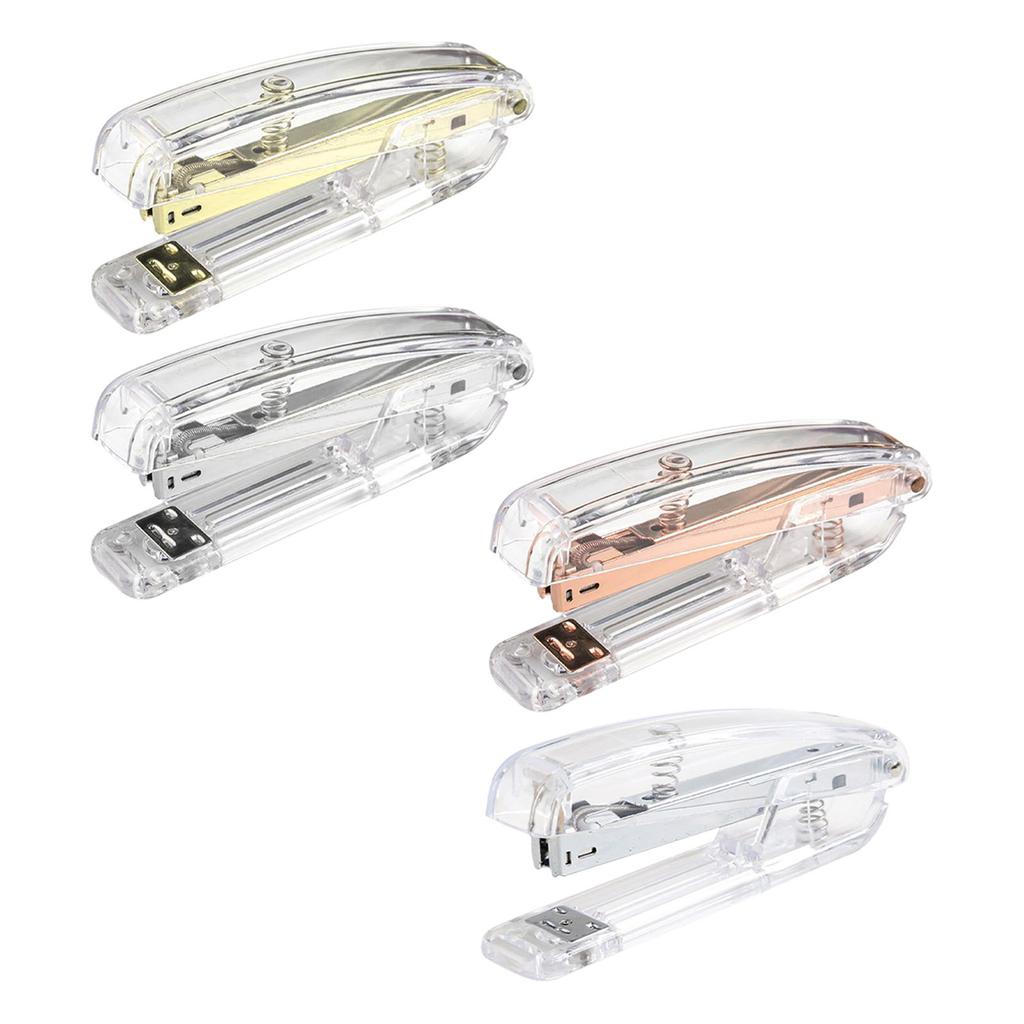 Stapler Minimalist Style Labor Saving Easy Stapling Comfortable Grip Acrylic Metal Handheld Stapler