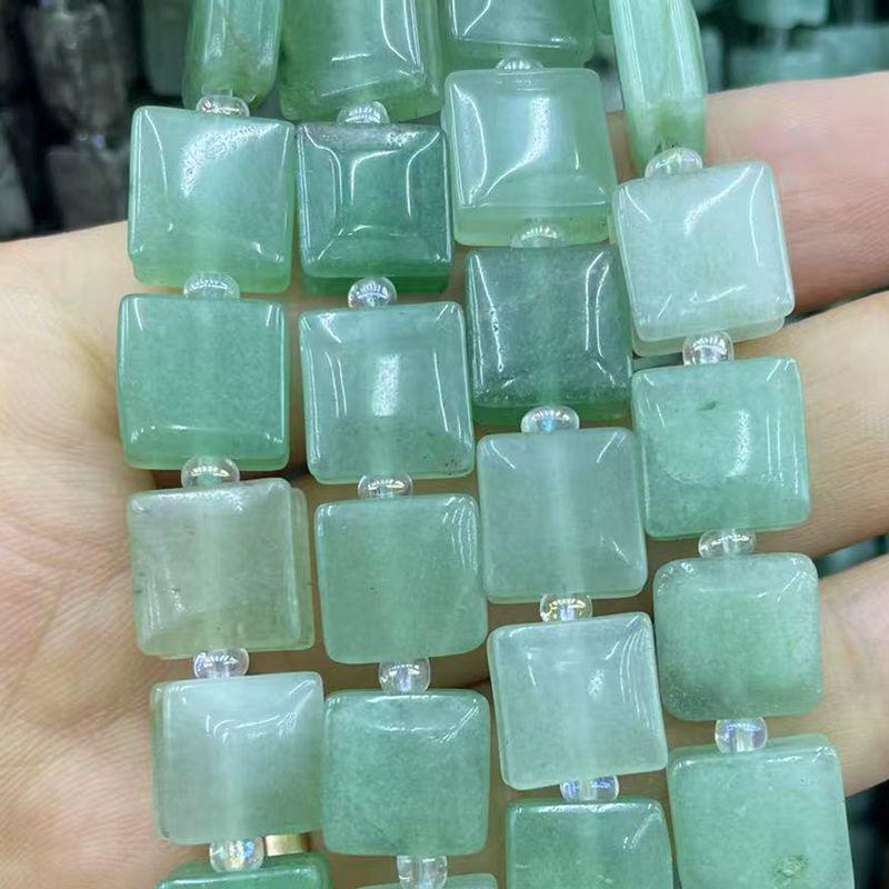 Naturstein Achat Kristall gerillte quadratische Schmuck-DIY-Accessoires, 10x10 unregelmäßige Stücke