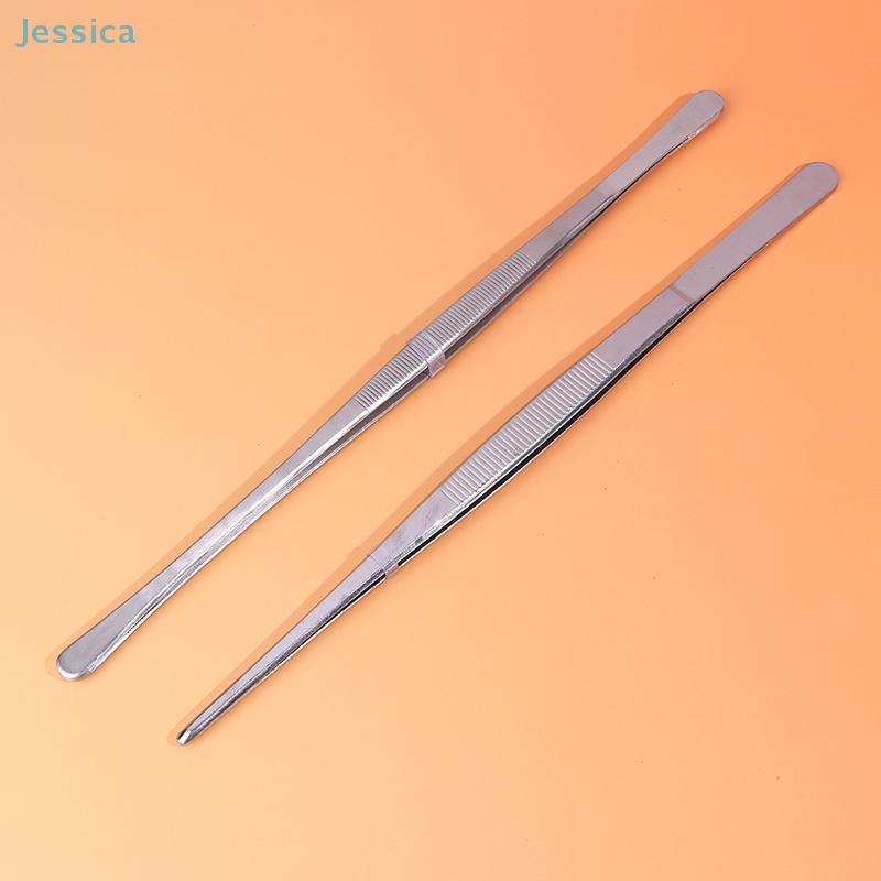 Stainless Steel Korean BBQ Tongs - Thickened & Extended Barbecue Tweezers, Food Plating Tool for Hotels & Grilling