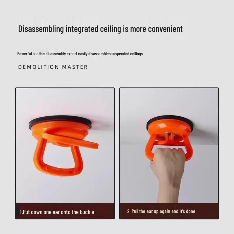 Strong Suction Cup Ceiling Aluminum Gusset Lifter for Bathroom Glass Installation and Removal