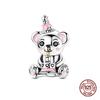 New Copper Charms Beads Pendant Birthday Cake Bear Beads Fit Original Bracelet Charms Women Jewelry Birthday Gifts