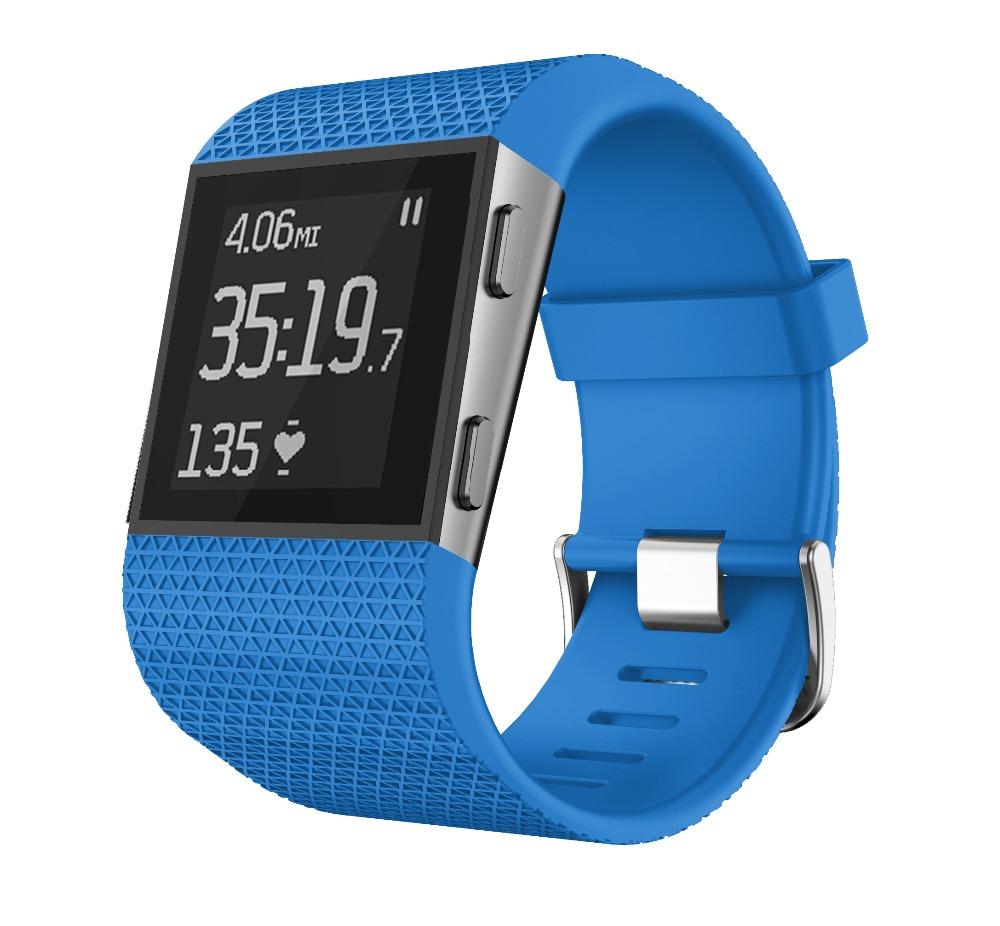 Pulseira esportiva de silicone macio Pulseira de relógio Para Fitbit Surge Pulseira Pulseiras de relógio Substituição Ajuste inteligente Pulseira Nova chegada