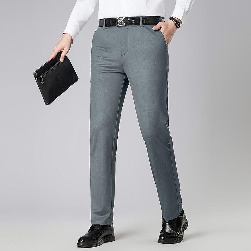 2026 Spring/Summer Men's Tencel Ice-Cool Casual Pants - Straight-Leg, Versatile Comfort for Middle-Aged Men