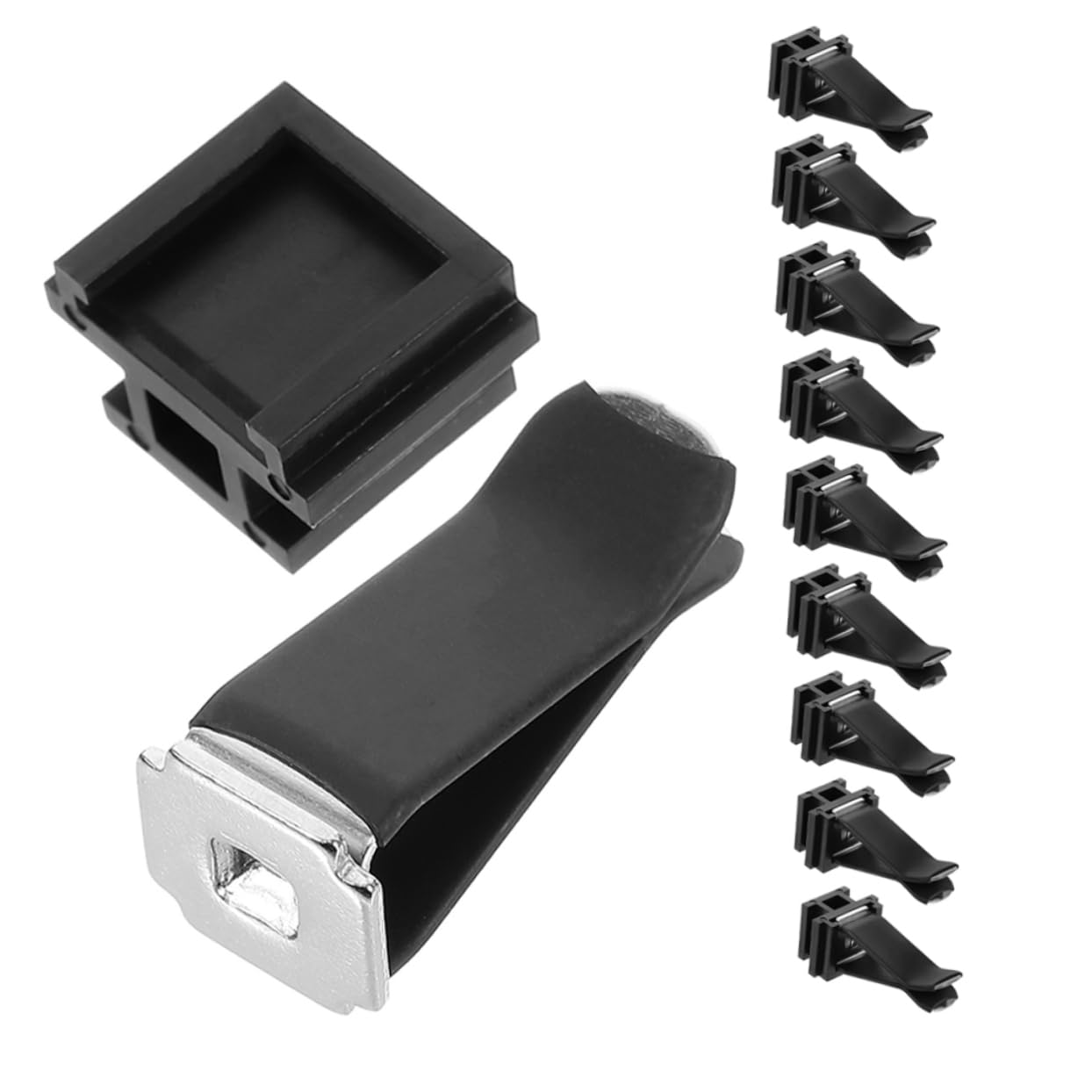 

NULYLU 10 шт. Металлический зажим для автомобильного кондиционера, зажим для вентиляционного отверстия автомобиля 4.00X1.50X1.20CM чёрный