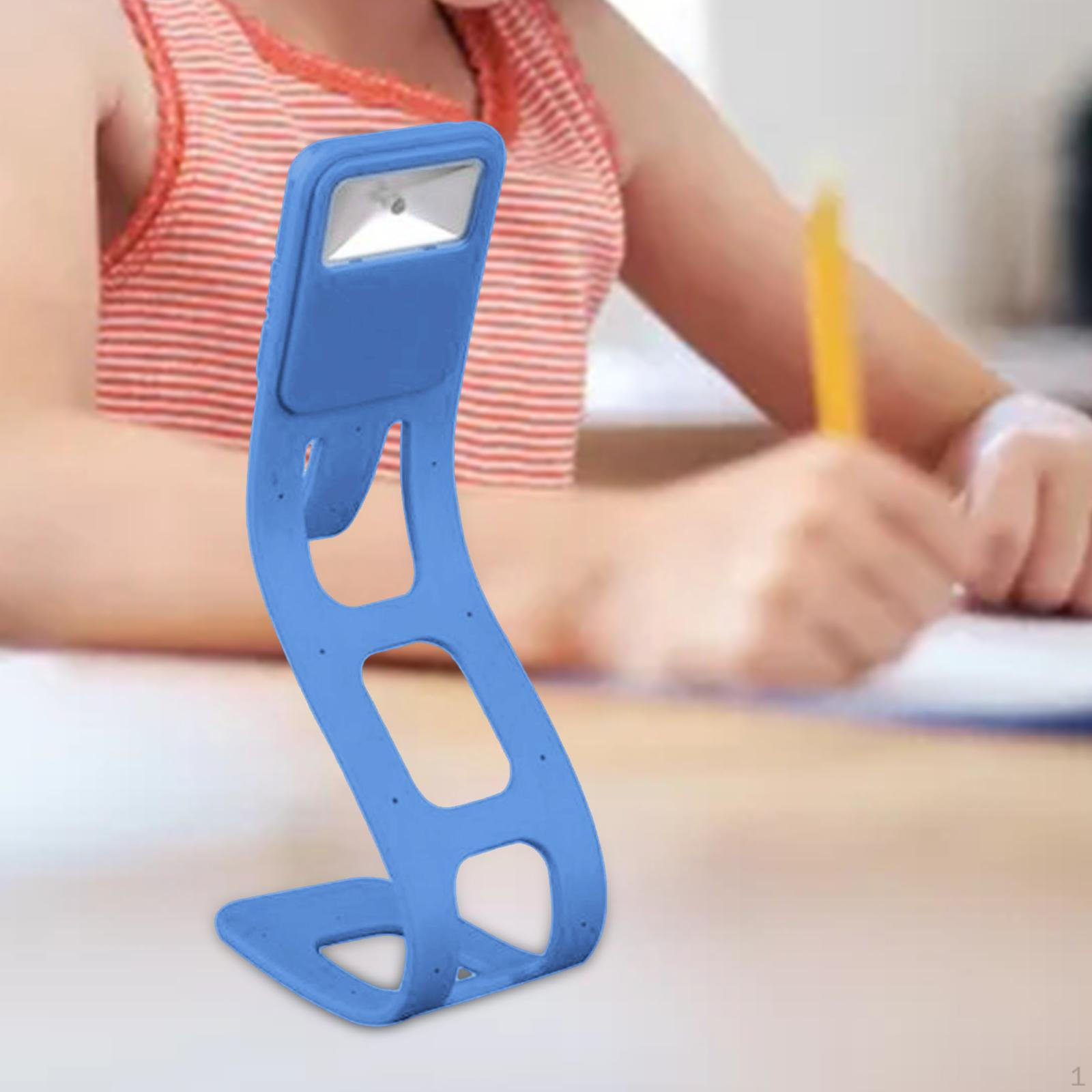 

Книжные светильники для чтения ночью, небольшая лампа, многофункциональный держатель для телефона с зажимом на светодиодах синий