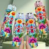 1PC Bright Multicolor Floral Pattern 750ml Color Plastic Sports Water Bottle Leakproof Flip Straw Lid Suitable for Sports Office Home Use