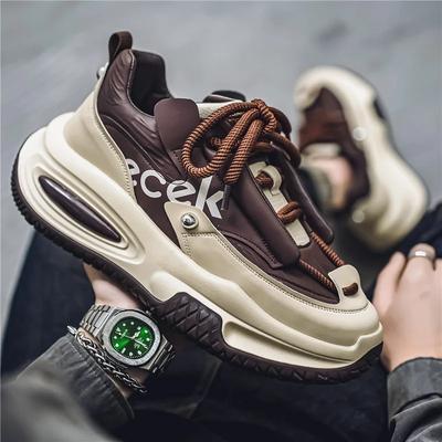 New Classic Men's Sneakers Fashion Versatile Casual Shoes Outdoor Thick Soled Wear Resistant Height Increasing Running Shoes