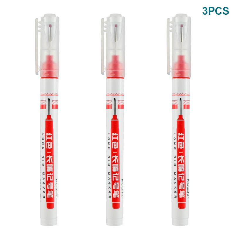 1/3PCS 20mm Long Head Marker Pens Large Capacity Deep Waterproof Four Color Marker Oily Marking Pen Metal Woodworking Tools
