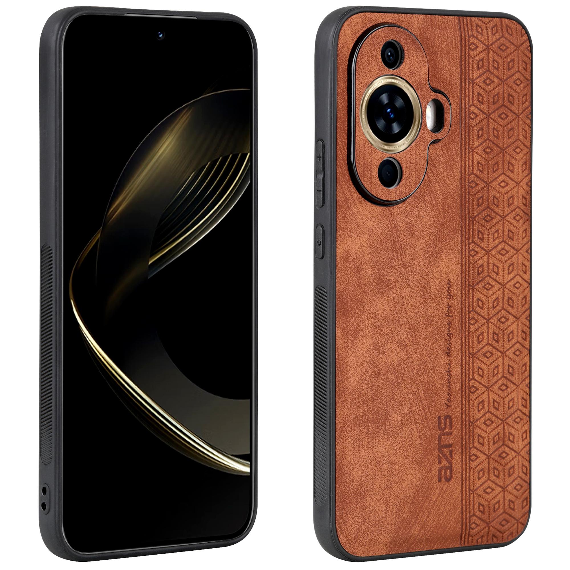 

AZNS Для Huawei nova 11 Pro/nova 11 Ultra Чехол для телефона с тиснением из ПУ кожи+ТПУ Brown